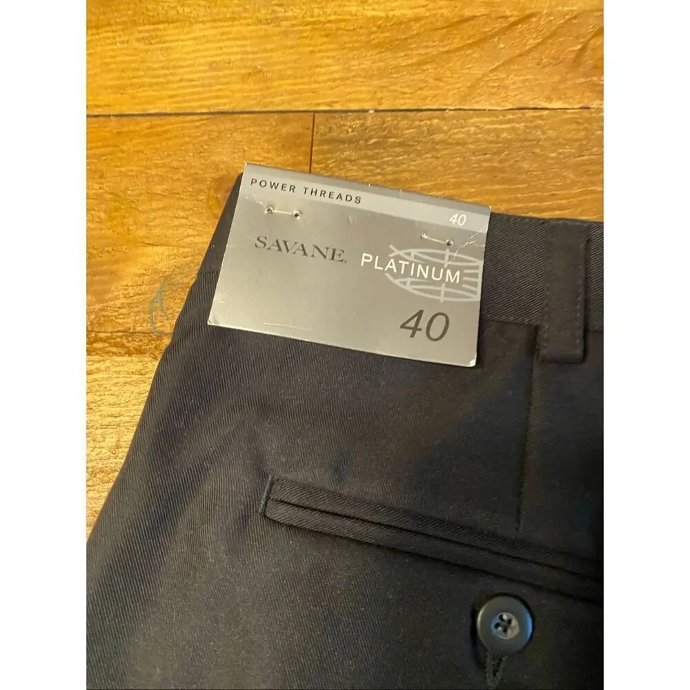 Savane size 40 NWT men’s black platinum power threads shorts
